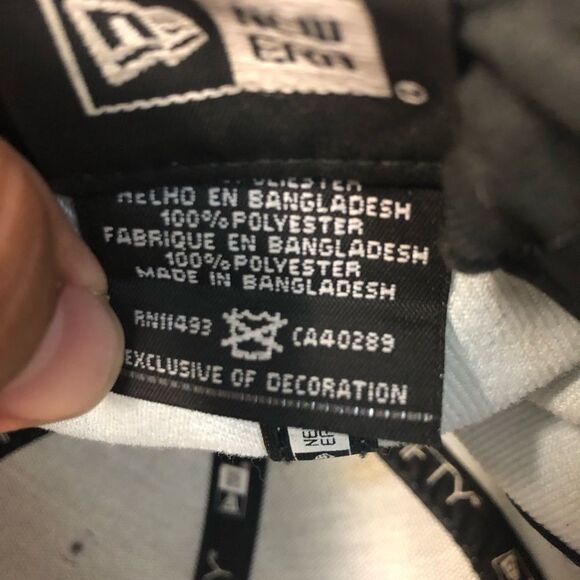 Las Vegas Raiders NFL New Era 59Fifty Size 7 1/2 Silver & Black Fitted Hat READ - Picture 9 of 9